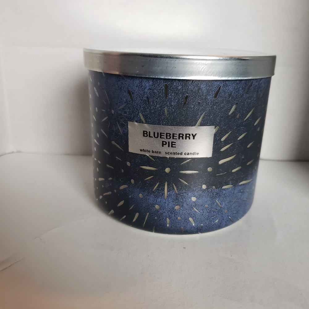 NEW BBW BLUEBERRY PIE 3 WICK CANDLE